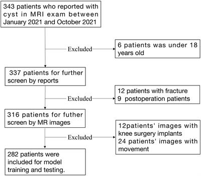 Automated detection of knee cystic lesions on magnetic resonance imaging using deep learning